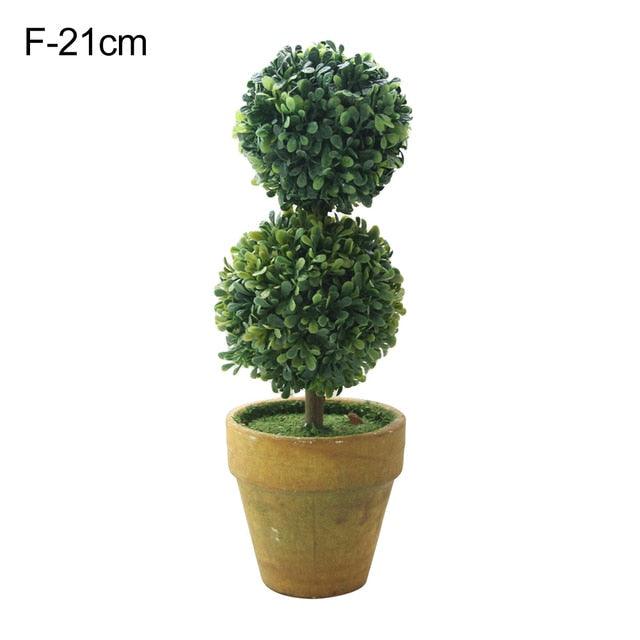 Artificial 1 Pc Heart Star Round Potted Decor  Bonsai  Ornament Home Garden Wedding Party Decor Home Decoration