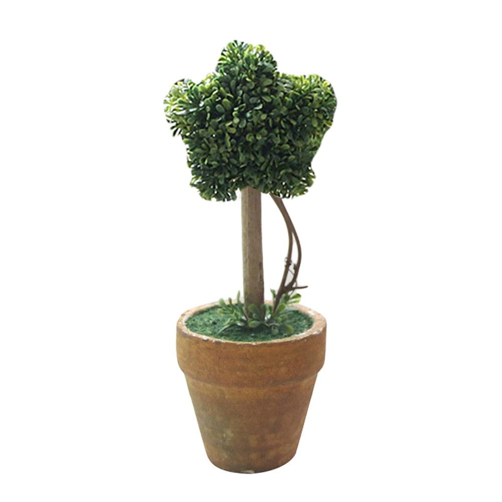 Artificial 1 Pc Heart Star Round Potted Decor  Bonsai  Ornament Home Garden Wedding Party Decor Home Decoration