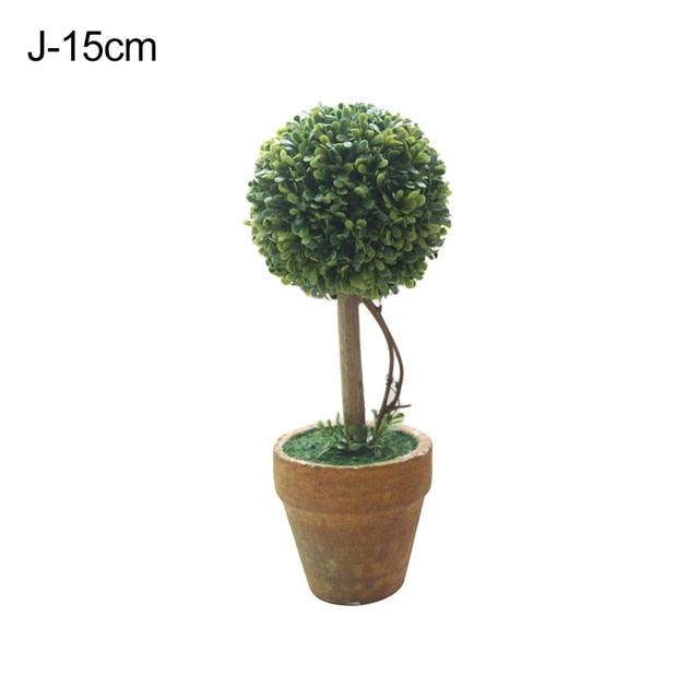 Artificial 1 Pc Heart Star Round Potted Decor  Bonsai  Ornament Home Garden Wedding Party Decor Home Decoration