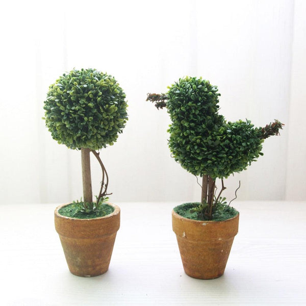 Artificial 1 Pc Heart Star Round Potted Decor  Bonsai  Ornament Home Garden Wedding Party Decor Home Decoration