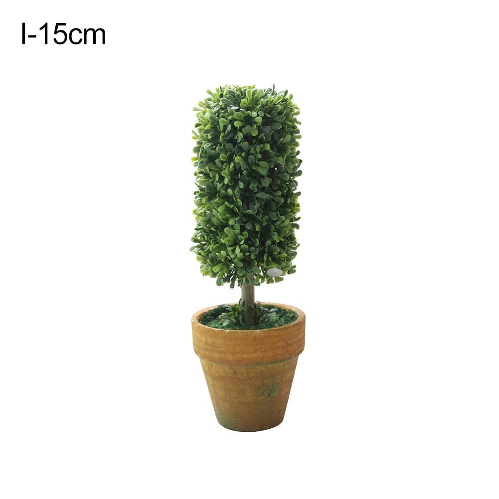 Artificial 1 Pc Heart Star Round Potted Decor  Bonsai  Ornament Home Garden Wedding Party Decor Home Decoration