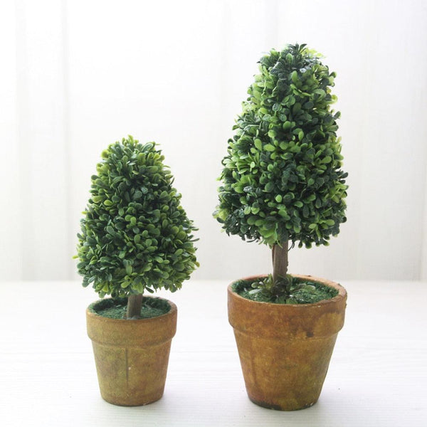 Artificial 1 Pc Heart Star Round Potted Decor  Bonsai  Ornament Home Garden Wedding Party Decor Home Decoration