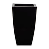 13” Tapered Square Metal Planter - Black