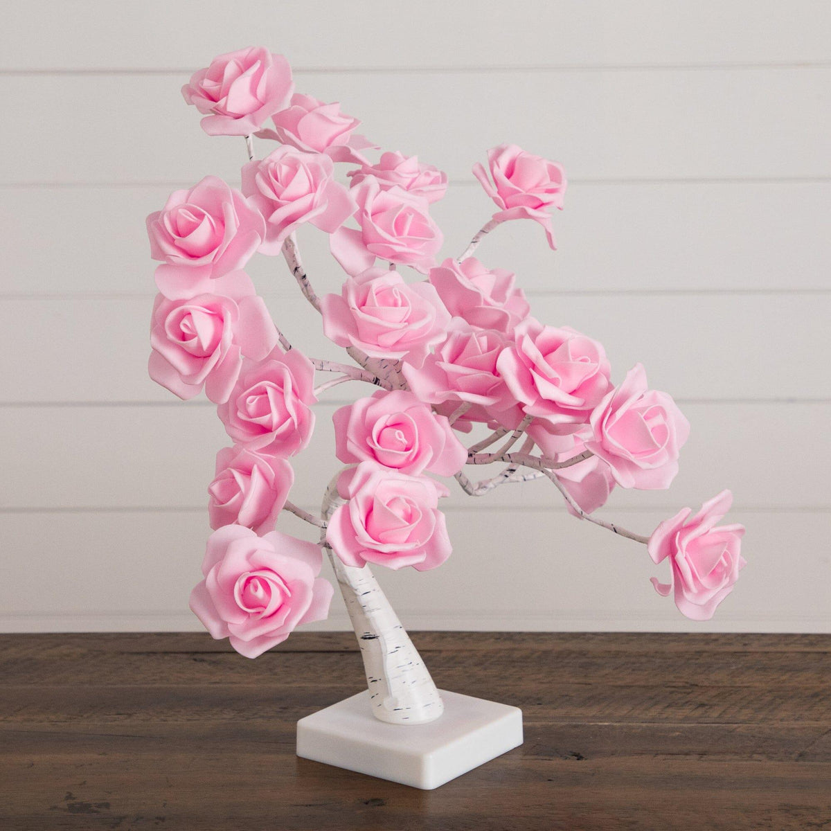 2' Pre-Lit Artificial Valentine's Day Twig Tree with 24 Rose Shaped LED Lights
