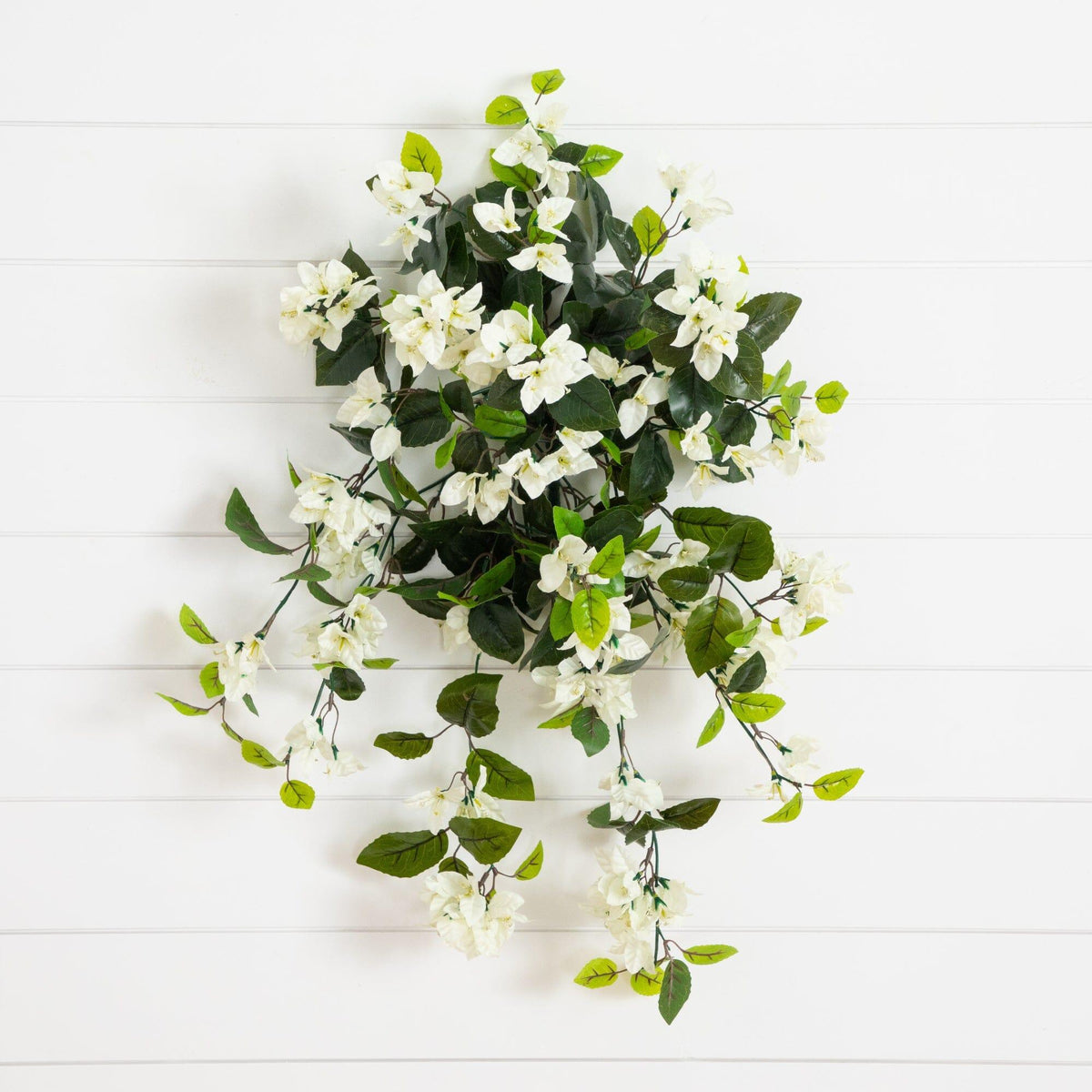 28” UV Resistant Artificial Bougainvillea Hanging  Plant (Indoor/Outdoor) - Set of 2