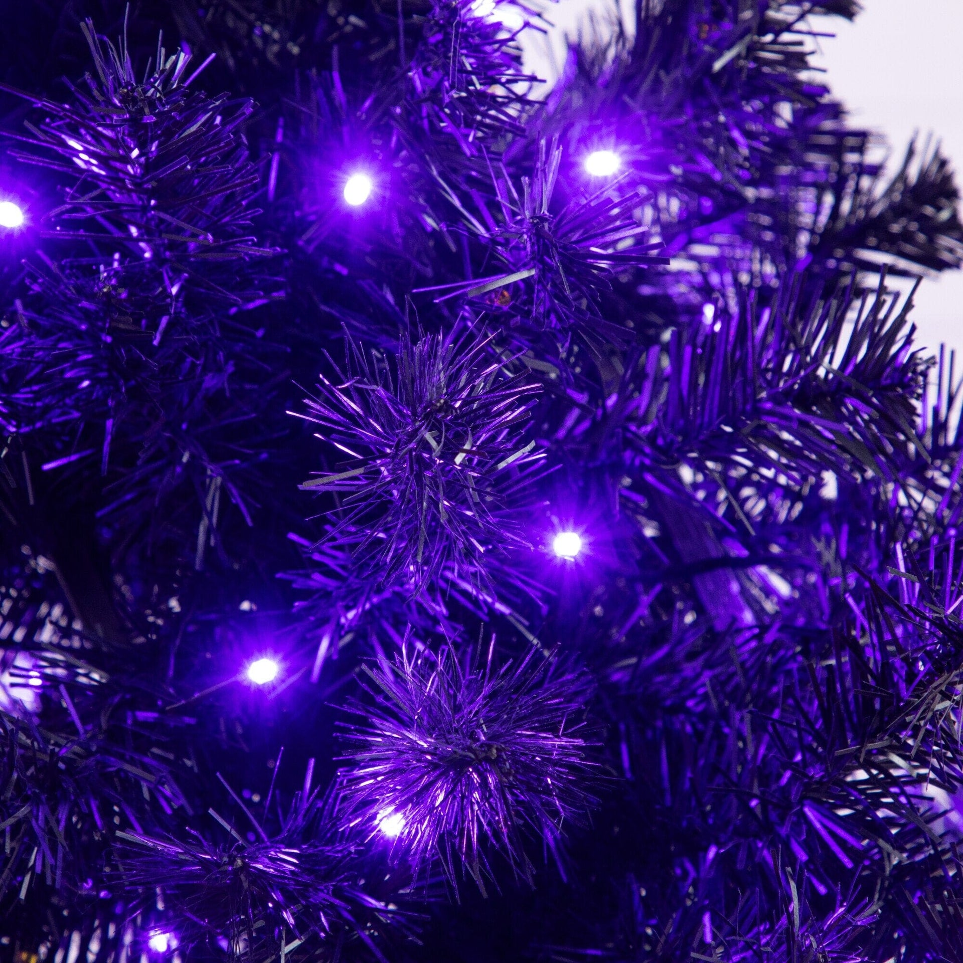 4' Pre-Lit Artificial Halloween Black Moon & Skull Tree with 250 Orange & Purple LED Lights
