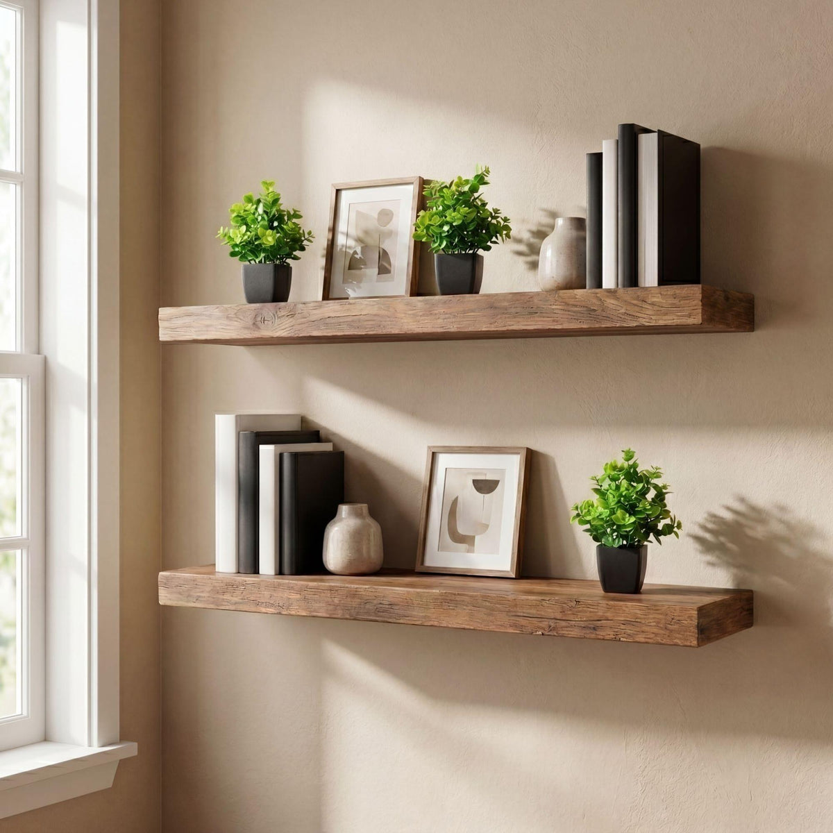 8” Artificial Evergreen Boxwood Plant in Black Square Pot - Set of 3