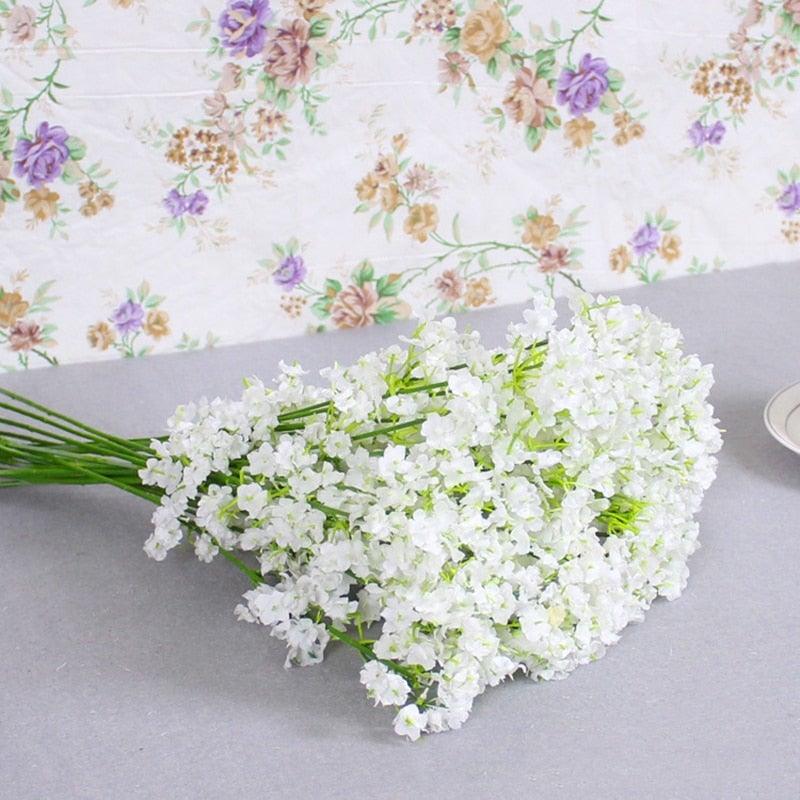 Artificial Baby Breath Gypsophila Flowers Bouquets Fake Silicone Plant Floral Bouquets Arrangement For Wedding Home Hotel Party Decoration