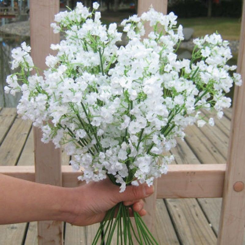 Artificial Baby Breath Gypsophila Flowers Bouquets Fake Silicone Plant Floral Bouquets Arrangement For Wedding Home Hotel Party Decoration