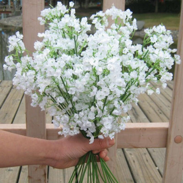 Artificial Baby Breath Gypsophila Flowers Bouquets Fake Silicone Plant Floral Bouquets Arrangement For Wedding Home Hotel Party Decoration