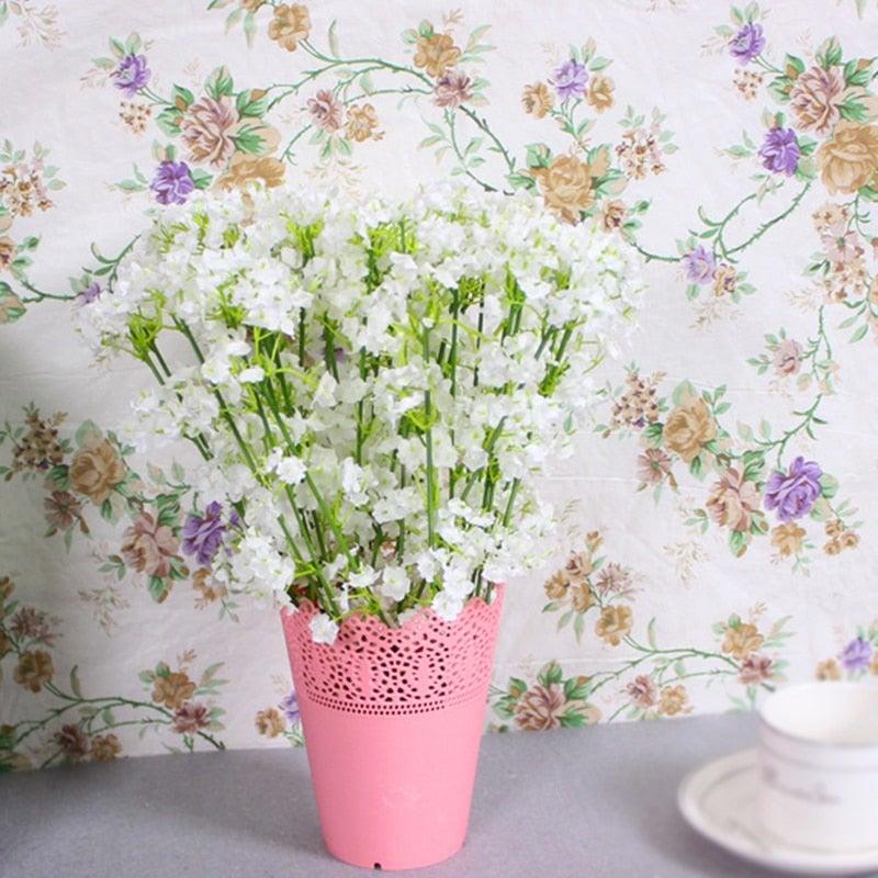 Artificial Baby Breath Gypsophila Flowers Bouquets Fake Silicone Plant Floral Bouquets Arrangement For Wedding Home Hotel Party Decoration