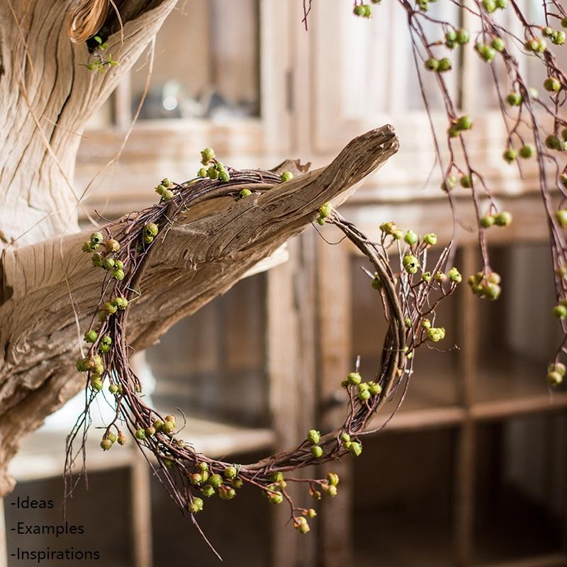 Artificial Berry Vines Green and Red 35