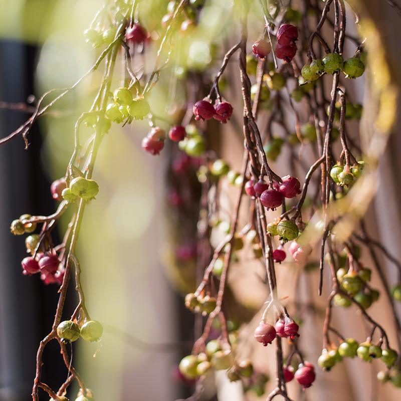 Artificial Berry Vines Green and Red 35
