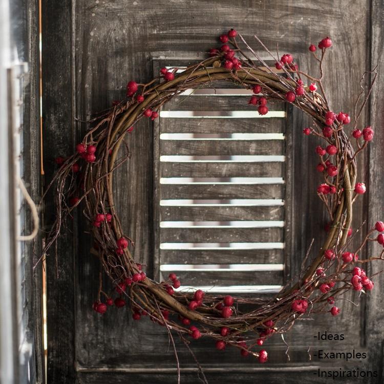 Artificial Berry Vines Green and Red 35