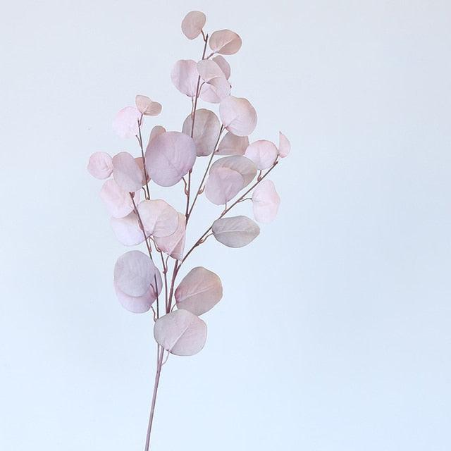 Artificial Eucalyptus Flower Plant Leaf Plastic Rod Long Branch Green Fake Plant Summer Autumn Home Bedroom Wall Decoration