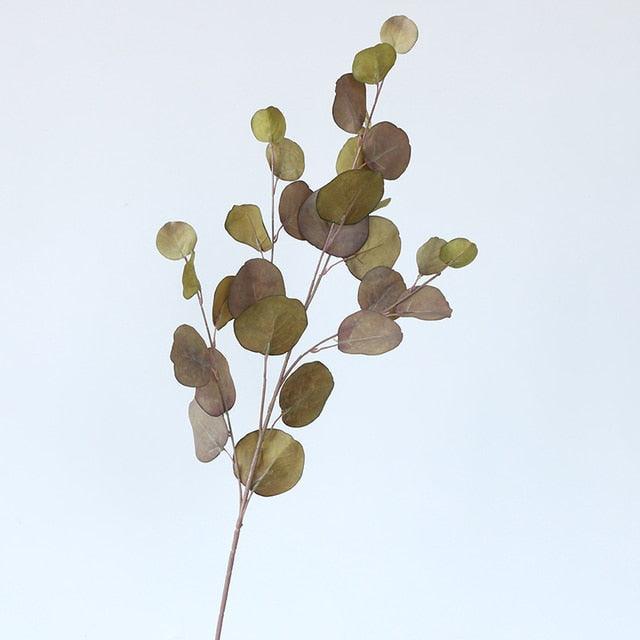 Artificial Eucalyptus Flower Plant Leaf Plastic Rod Long Branch Green Fake Plant Summer Autumn Home Bedroom Wall Decoration