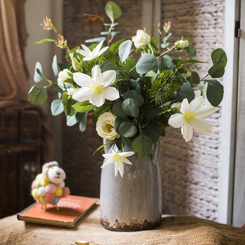 Artificial Flower Bouquet Clematis Flower in Greenery 20