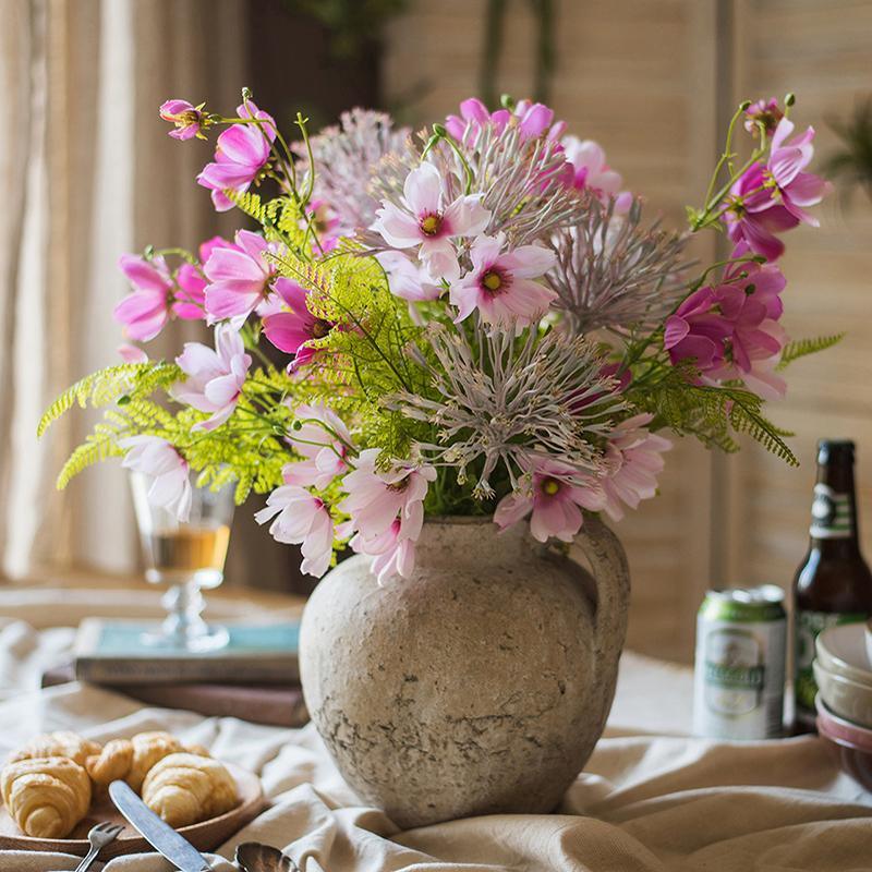 Artificial Silk Flower Bouquet Pink Daisy  20