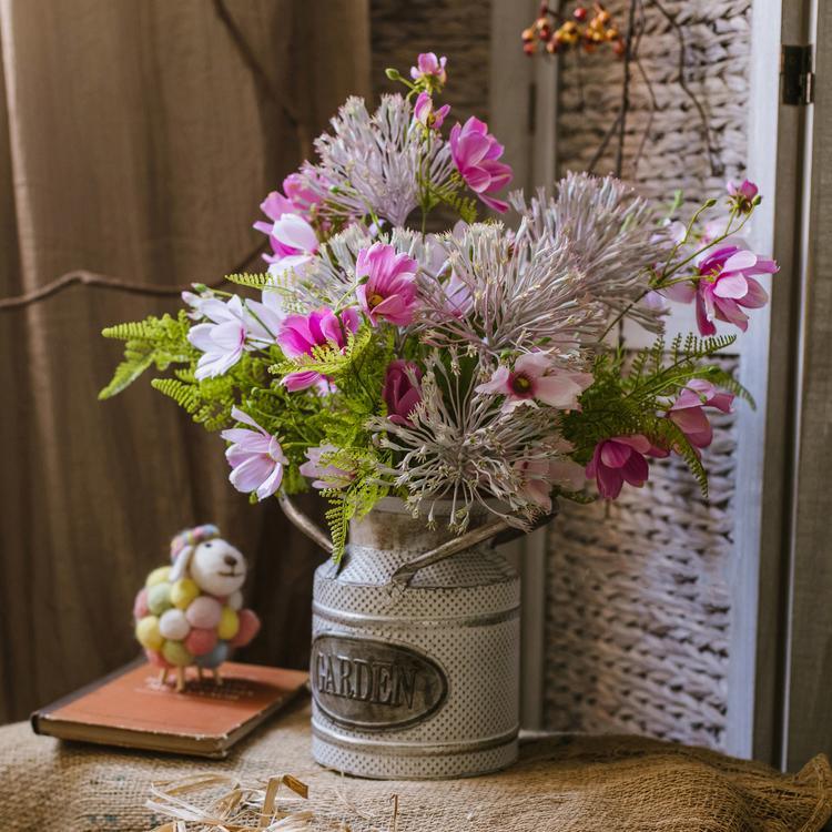 Artificial Silk Flower Bouquet Pink Daisy  20