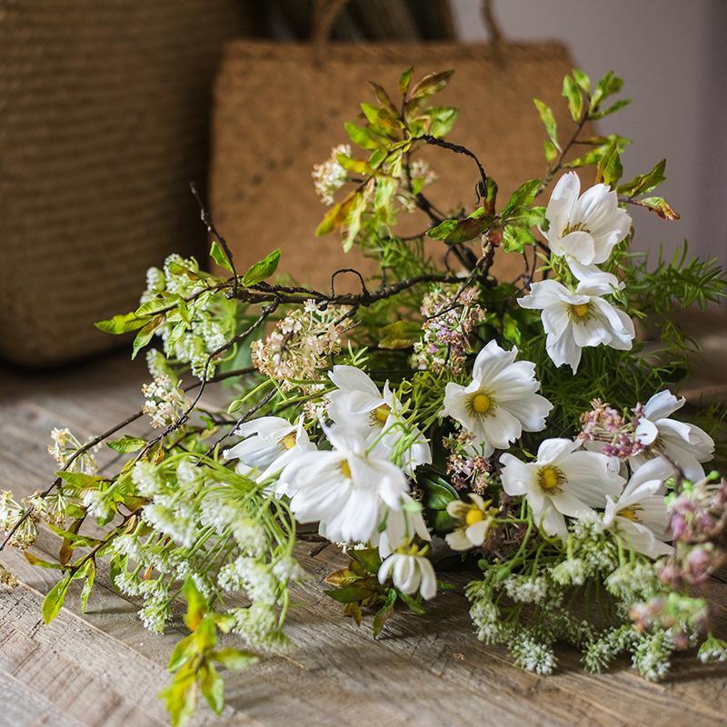 Artificial Flower Bouquet Spring Daisy Greenery Mix 24