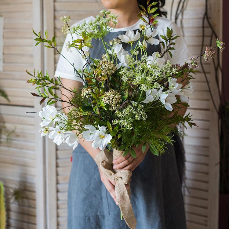 Artificial Flower Bouquet Spring Daisy Greenery Mix 24