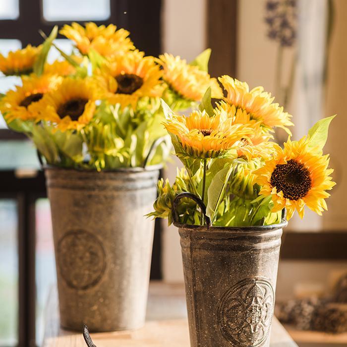 Faux Artificial Flower Silk Sunflower Stem 28