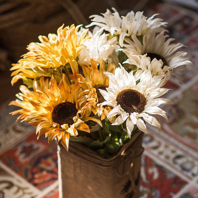 Faux Silk Artificial Flower Van Gogh Sunflower Bunch 21