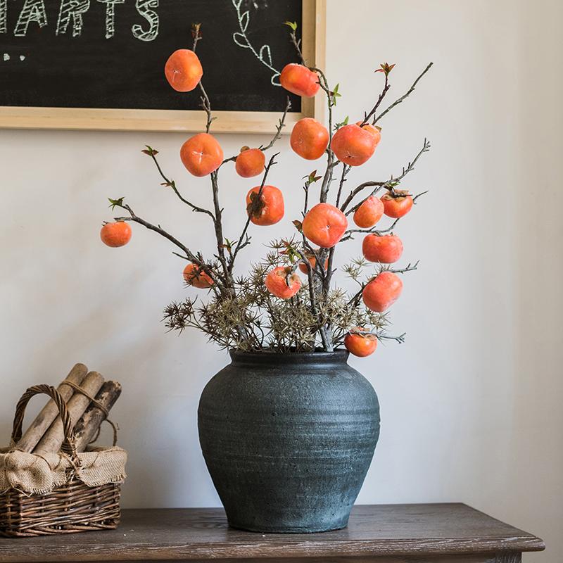 Artificial Fruit Persimmon Fruit Stem 43