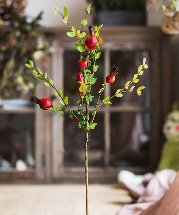 Artificial Fruit Small Pomegranate Fruit Stem 23