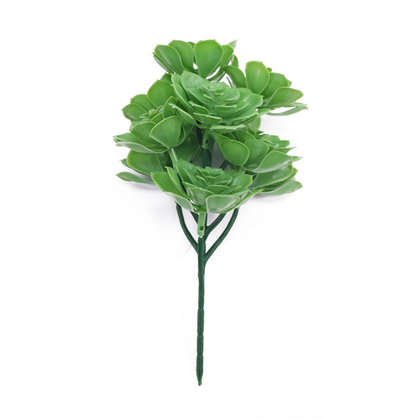 Green Aeoniums Succulent Artificial Topiary Set of 5 11.8in – UV Resistant