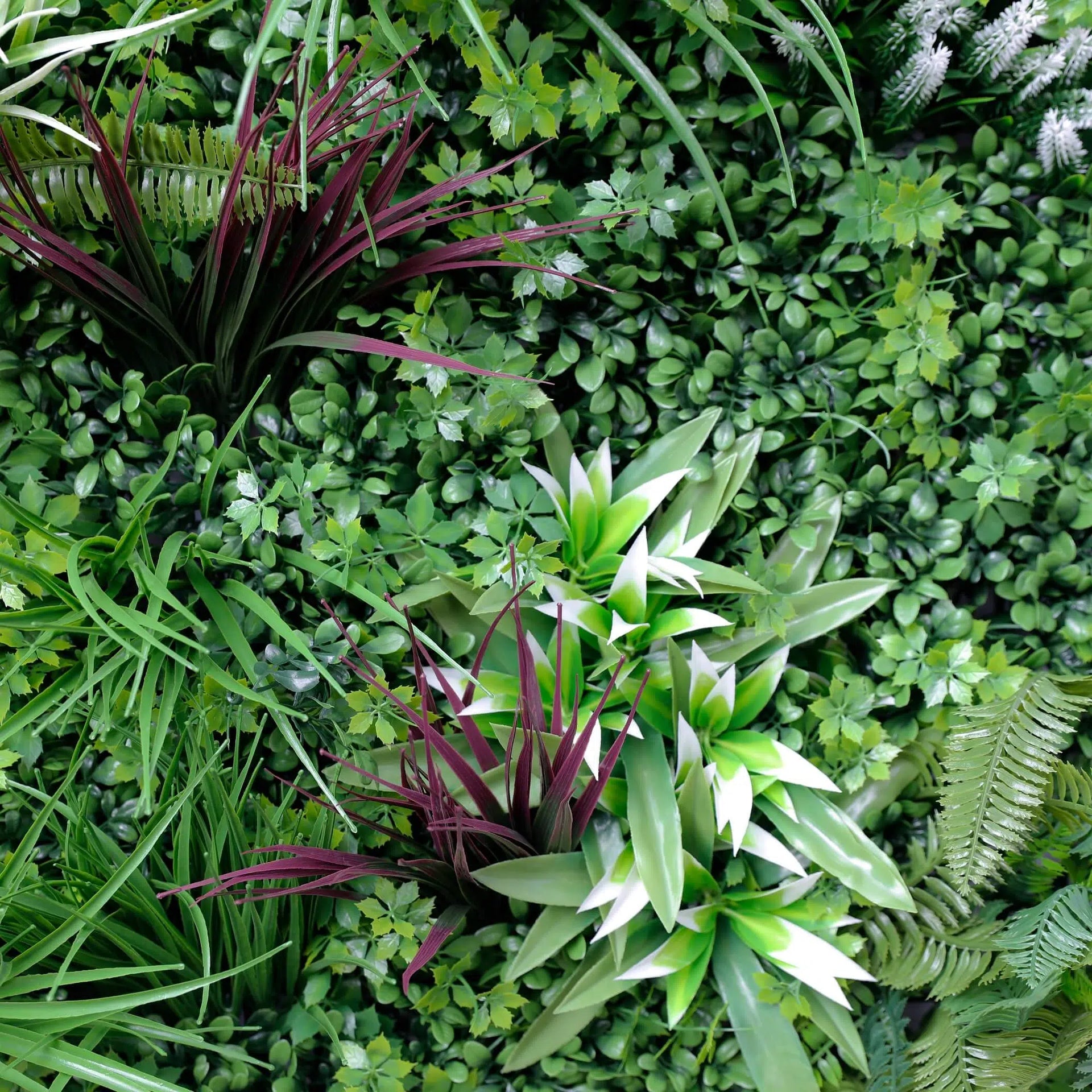 Tropical Vista Artificial Vertical Garden Green Wall Panel 40×40in 11 SQ FT – UV Resistant – Commercial Grade