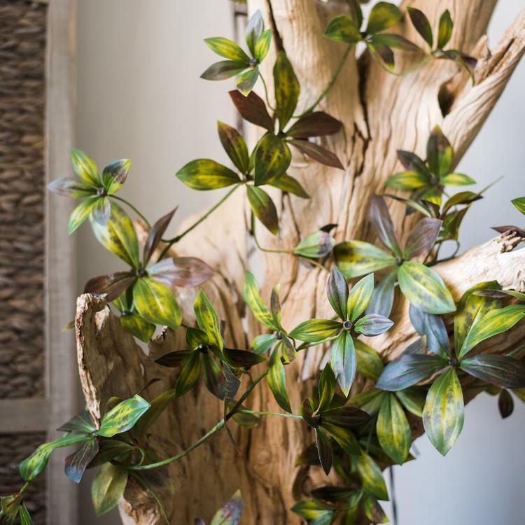 Artificial Plant Brown Green Large Leaf Vine 69