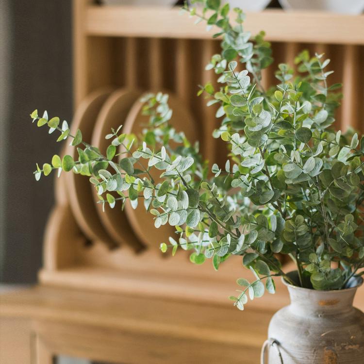 Artificial Faux Plant Eucalyptus Stem Green 26