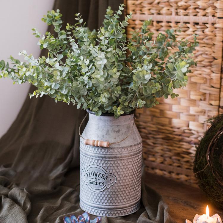 Artificial Faux Plant Eucalyptus Stem Green 26