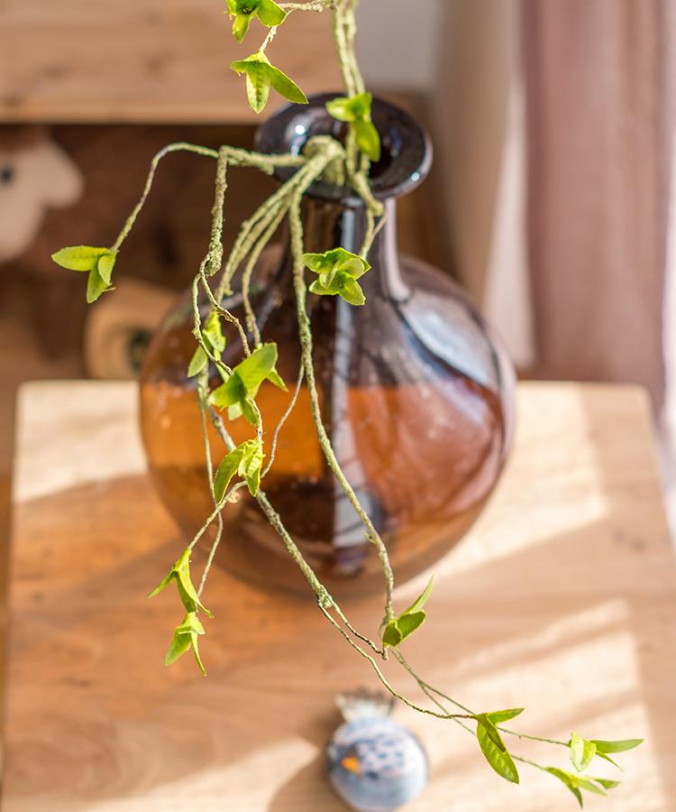 Artificial Faux Plant Green Leaf Rattan Stem 37