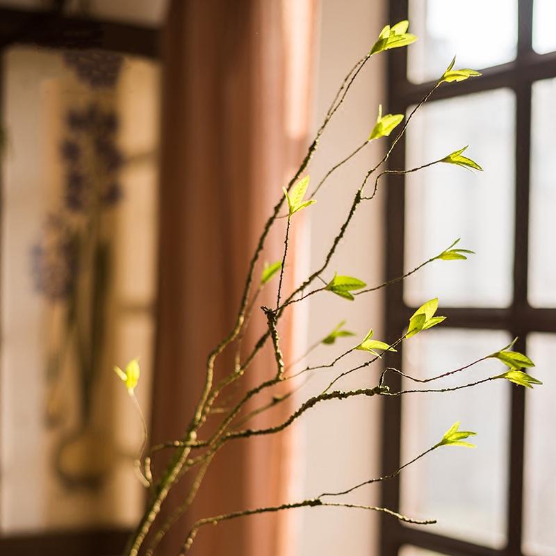 Artificial Faux Plant Green Leaf Rattan Stem 37