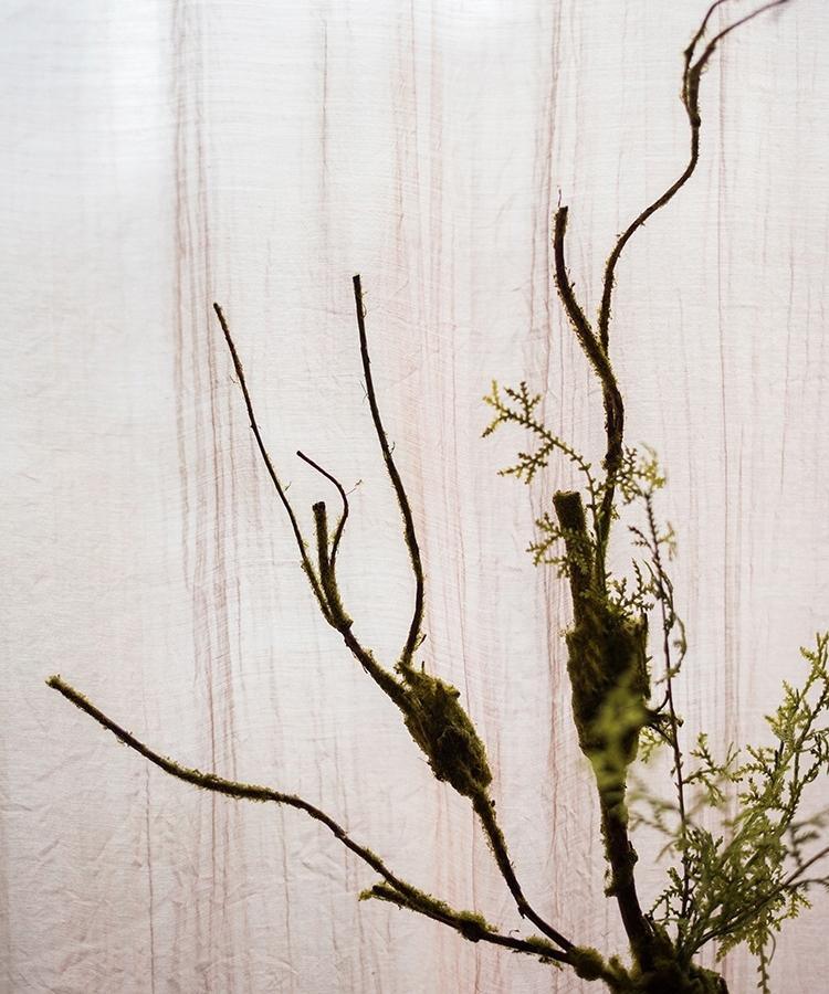 Artificial Plant Moss Rattan Stem 30
