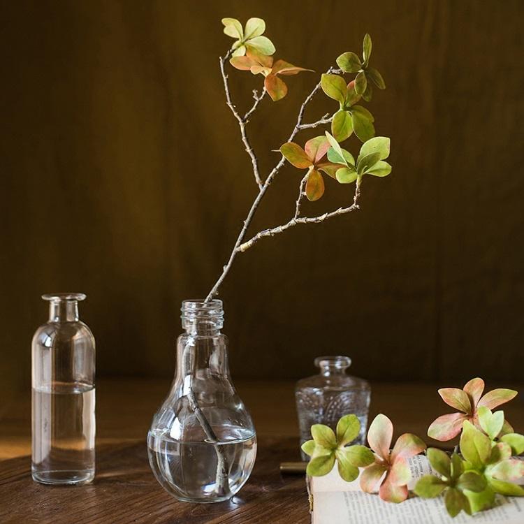 Artificial Faux Small Japanese Zen Leaf Stem 18