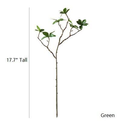 Artificial Faux Small Japanese Zen Leaf Stem 18