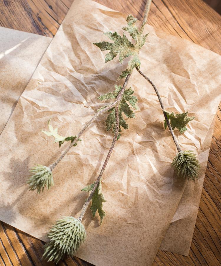 Faux Silk Artificial Thistle Flower Stem 26