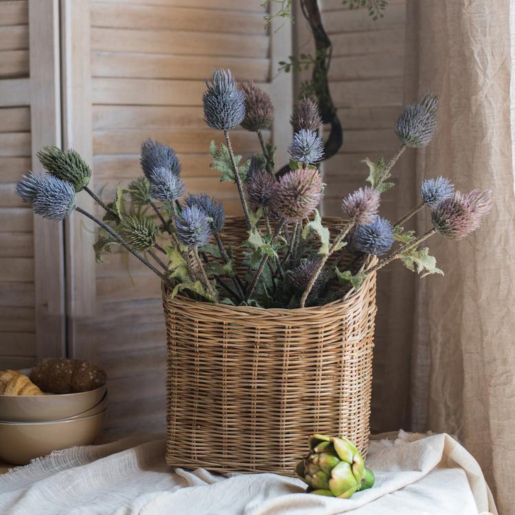 Faux Silk Artificial Thistle Flower Stem 26