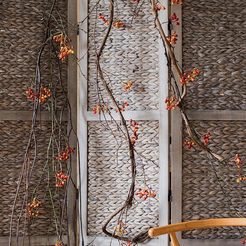 Artificial Vine Orange Faux Berry 39