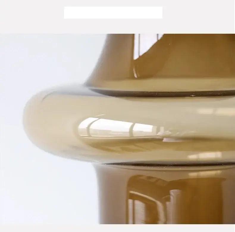 Amber Glass Bulbous Vase