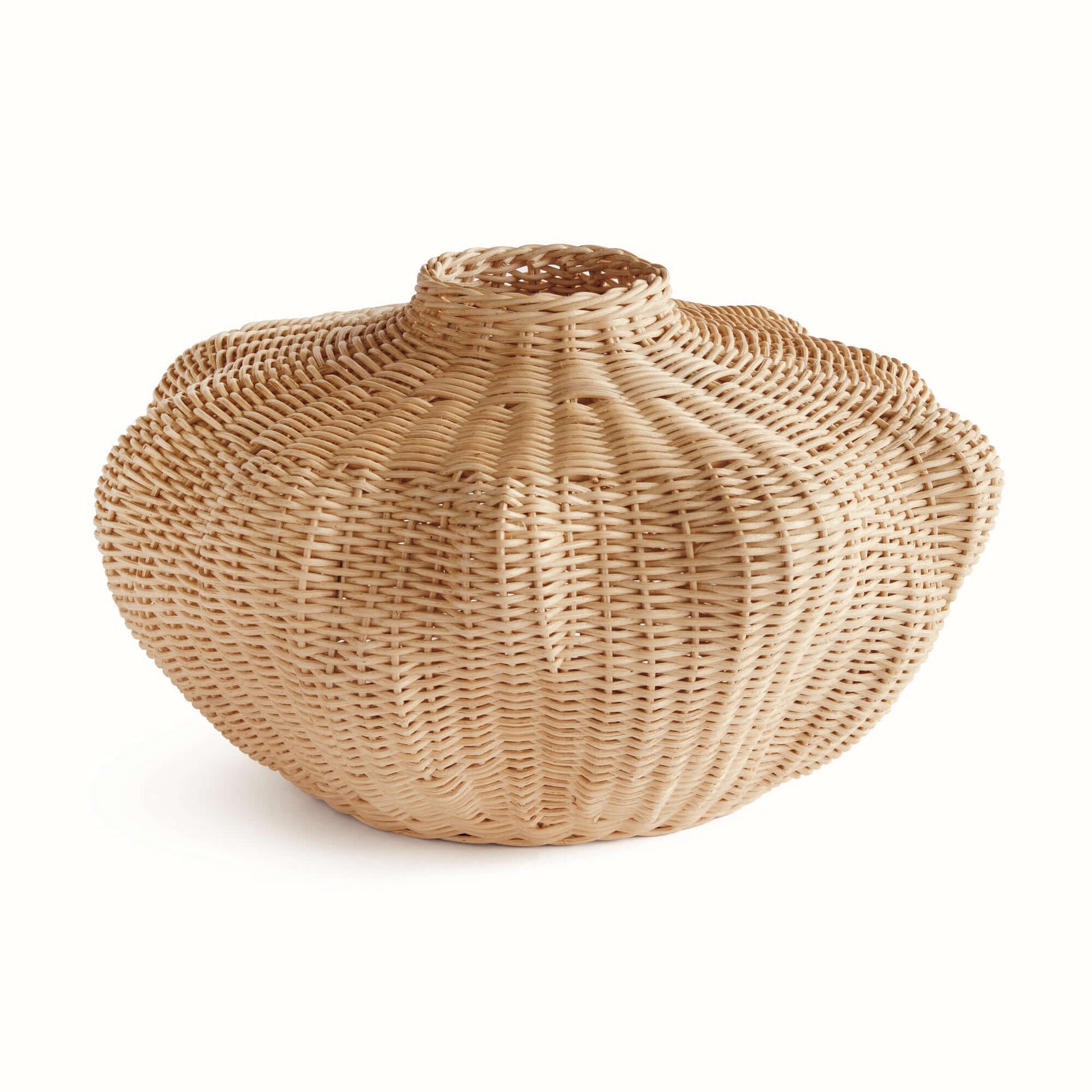Artisan Rattan Vase for Boho and Coastal Décor