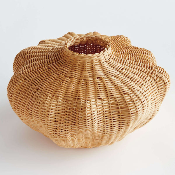 Artisan Rattan Vase for Boho and Coastal Décor