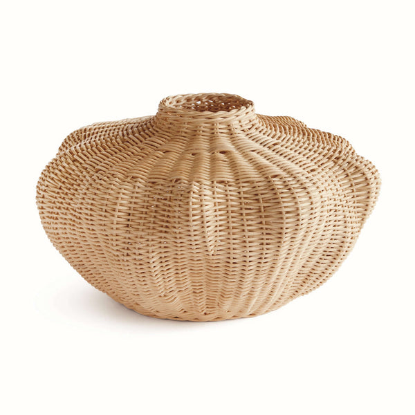 Artisan Rattan Vase for Boho and Coastal Décor