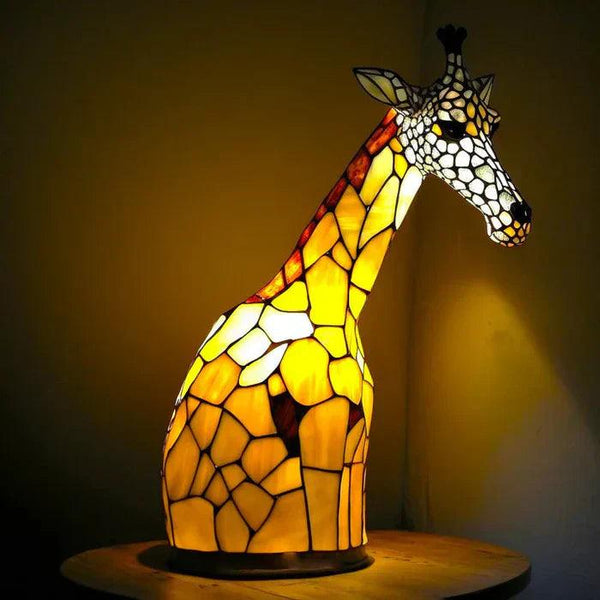 Tiffany Style Animal Table Lamp Stained Glass Art Light E26/E12 Decorative