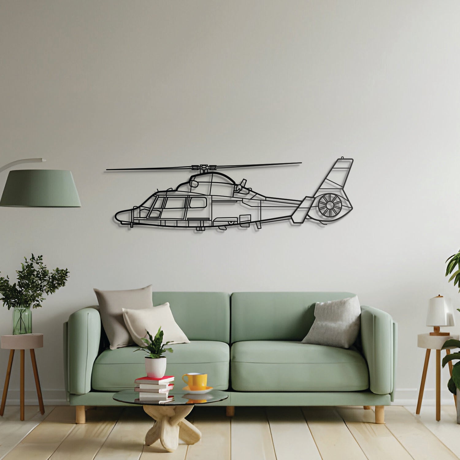 AS365 Dauphin Metal Aircraft Wall Art - NCP0365