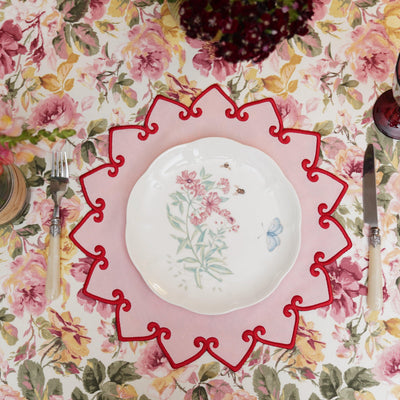 ASHBURY PINK CROWN FABRIC PLACEMAT (Set Of 4)