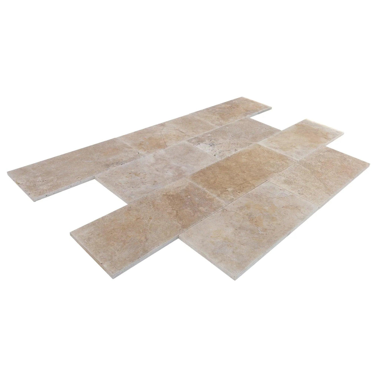 Aspendos Travertine Beige Tumbled Pavers 18